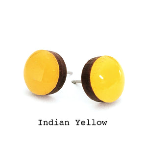 Dot Earrings · Indian Yellow