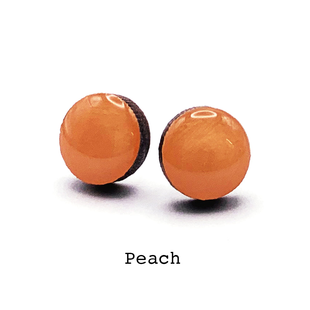 Dot Earrings · Peach