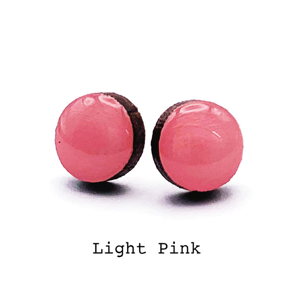 Dot Earrings · Light Pink