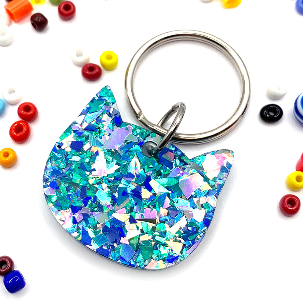 Keyring · Glitter Kitty · Glitzy Blue
