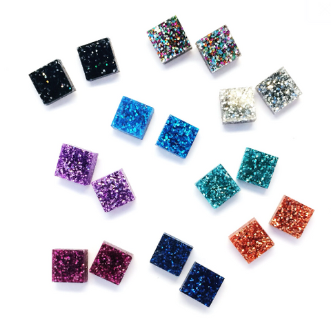 Stud Earring · Square · Choose your Colour