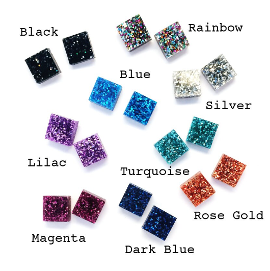 Stud Earring · Square · Choose your Colour