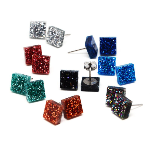 Stud Earring · Square · Choose your Colour